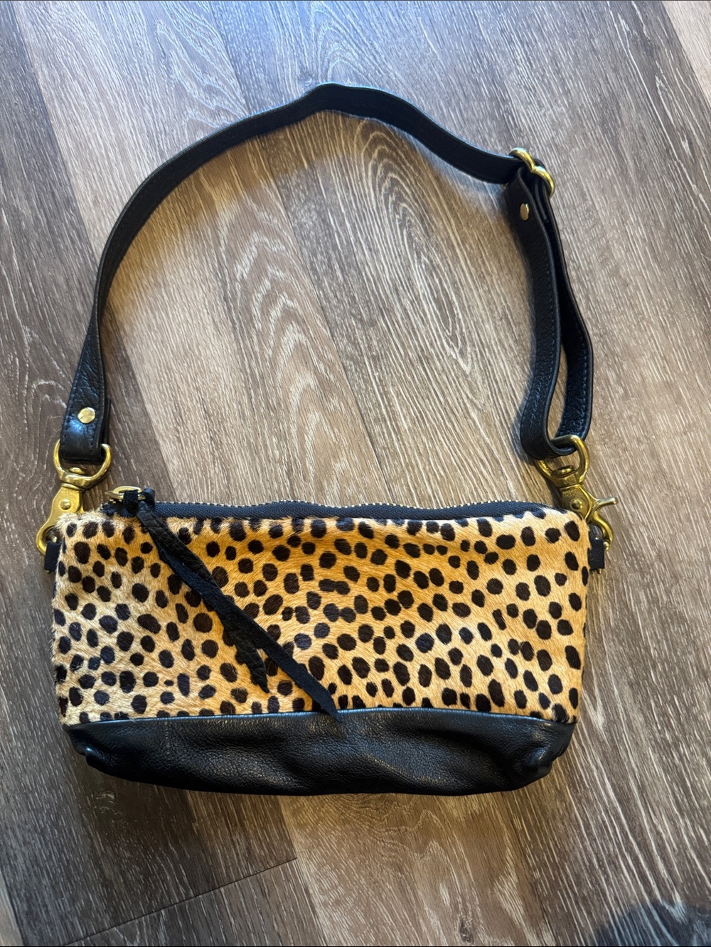 Rais Case Leopard & Leather Crossbody/ Fanny Pack NEW